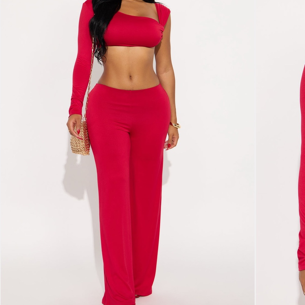 Red Pant Set
